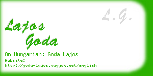 lajos goda business card